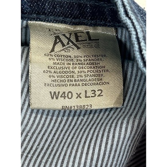 TK Axel Jeans Mens 40x32 Blue Denim Slim Boot Stretch - Picture 5 of 8